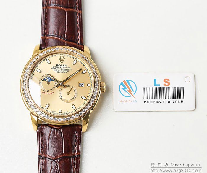 ROLEX勞力士 迪通拿 新系列 最新 原裝日本進口機械機芯 九字位二十四小時顯示 男士腕表  wssb4512